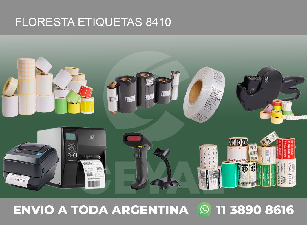 Floresta etiquetas 8410