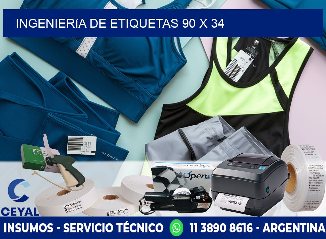 Ingeniería de etiquetas 90 x 34