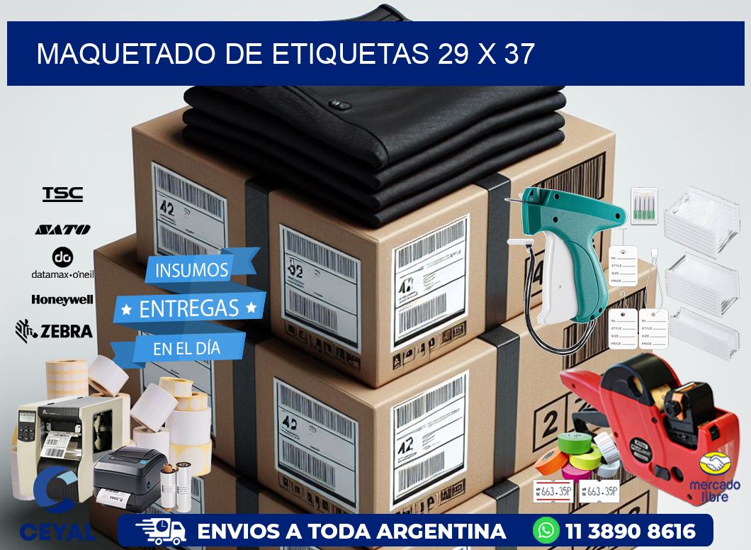 Maquetado de etiquetas 29 x 37