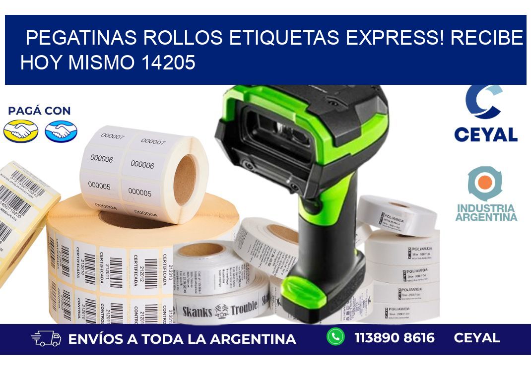 Pegatinas rollos etiquetas Express! Recibe Hoy Mismo 14205
