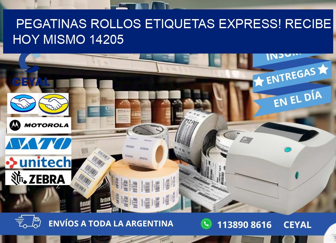 Pegatinas rollos etiquetas Express! Recibe Hoy Mismo 14205
