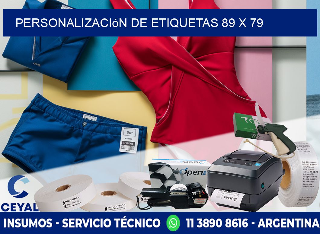 Personalización de etiquetas 89 x 79