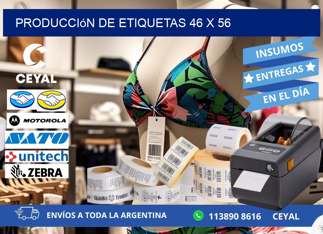 Producción de etiquetas 46 x 56