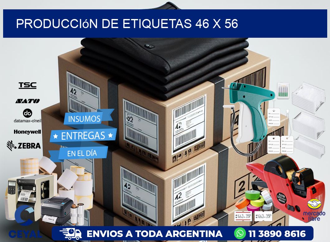Producción de etiquetas 46 x 56