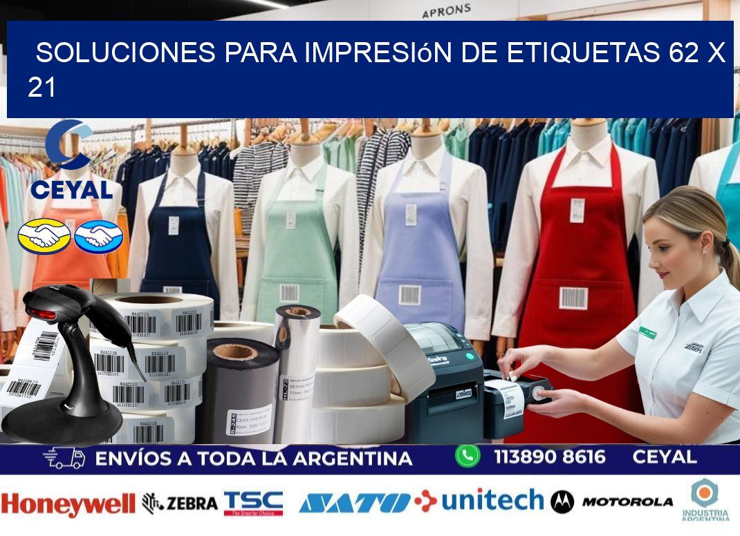 Soluciones para impresión de etiquetas 62 x 21