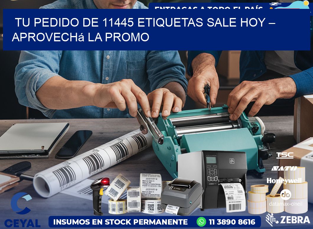 Tu Pedido de 11445 etiquetas Sale Hoy – Aprovechá la Promo