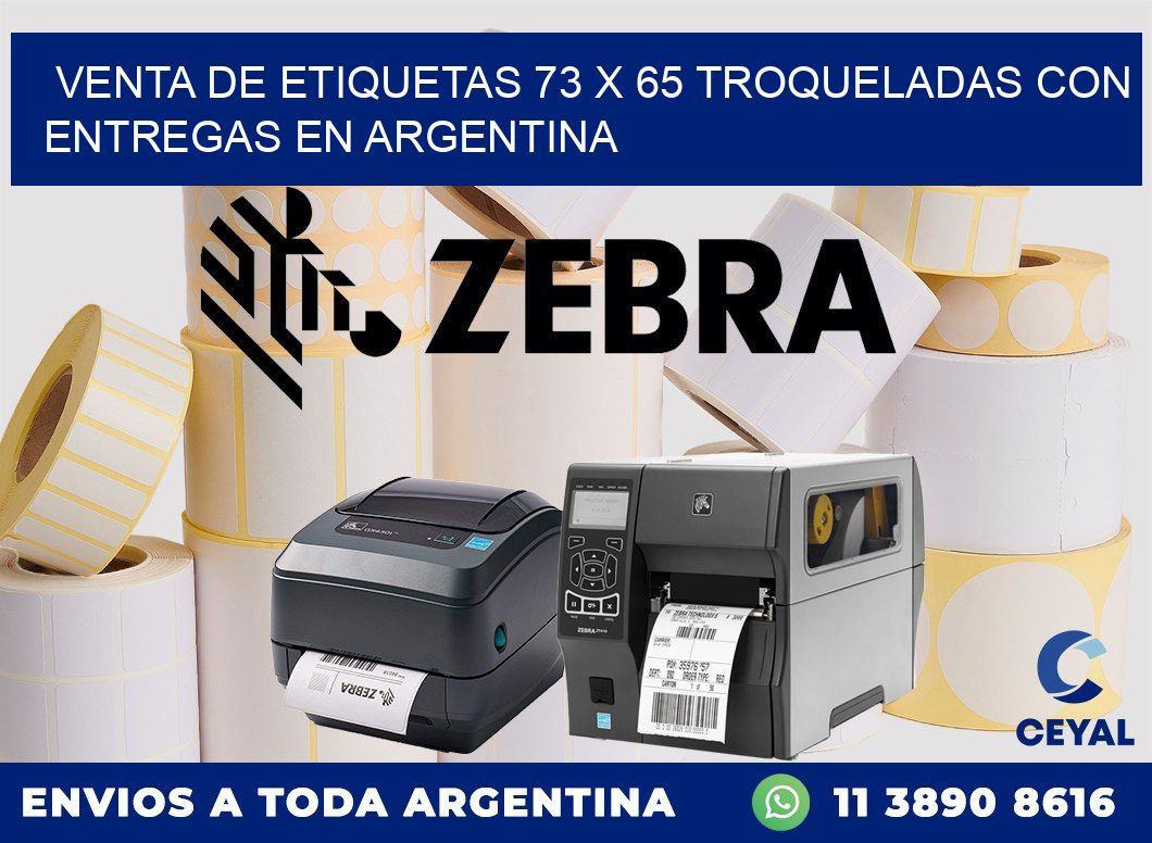 Venta de etiquetas 73 x 65 troqueladas con entregas en Argentina