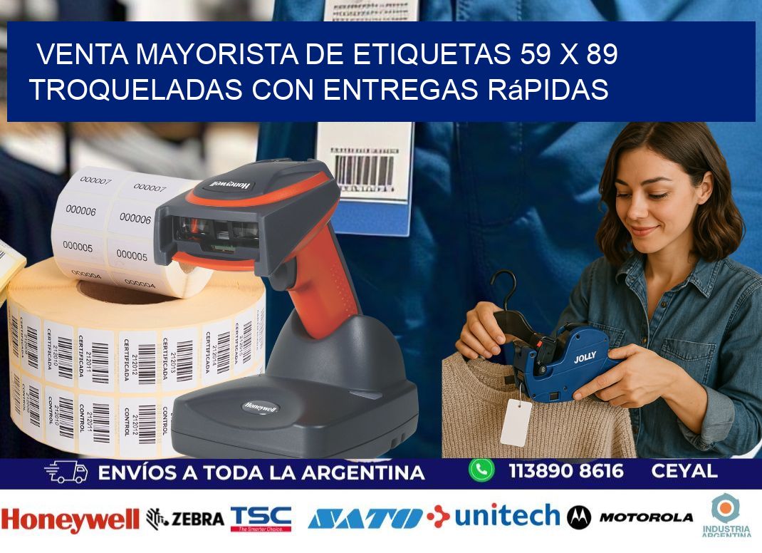 Venta mayorista de etiquetas 59 x 89 troqueladas con entregas rápidas