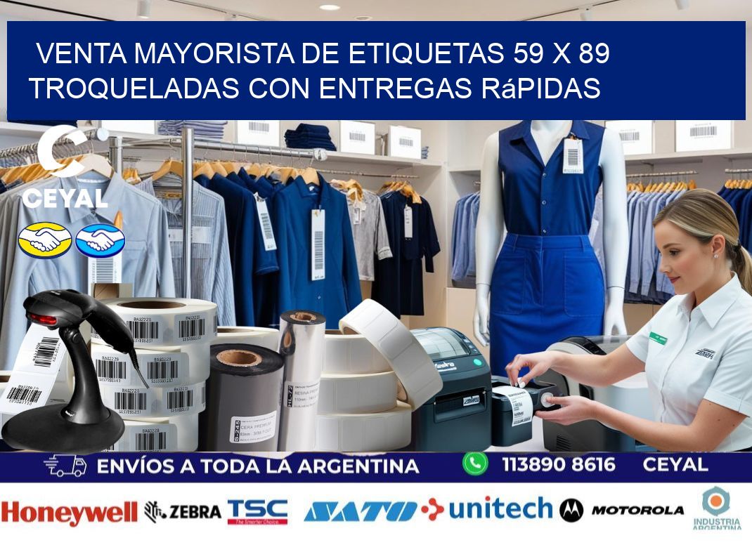Venta mayorista de etiquetas 59 x 89 troqueladas con entregas rápidas