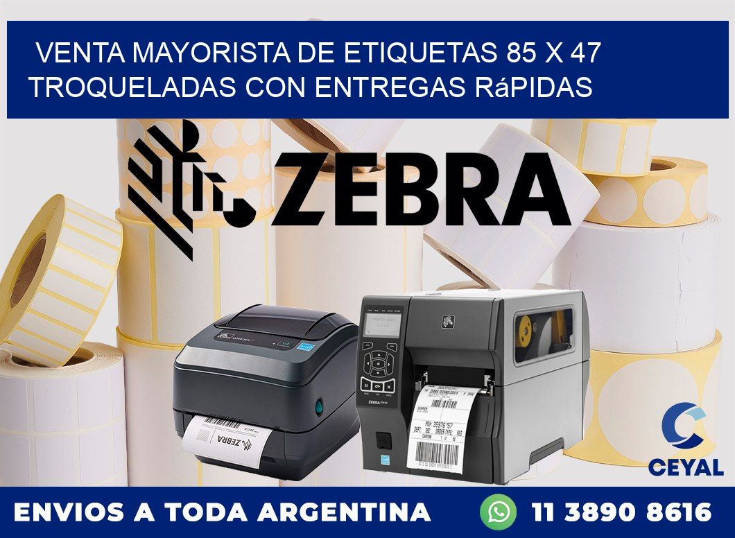 Venta mayorista de etiquetas 85 x 47 troqueladas con entregas rápidas
