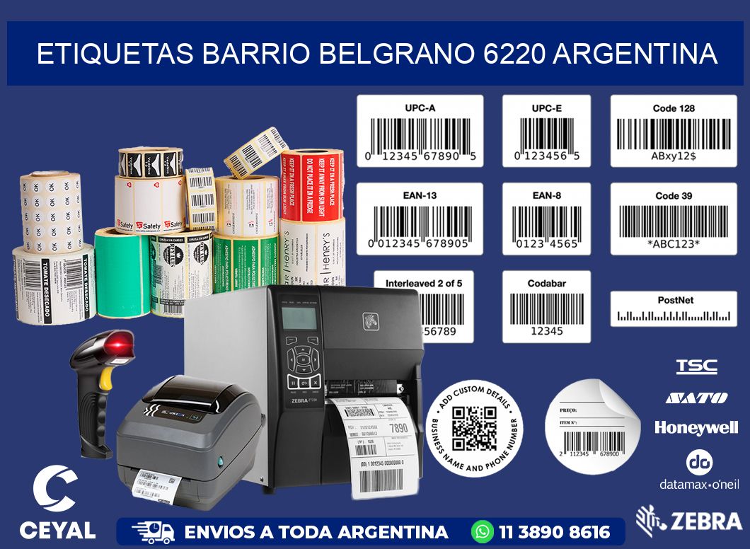 etiquetas barrio belgrano 6220 argentina