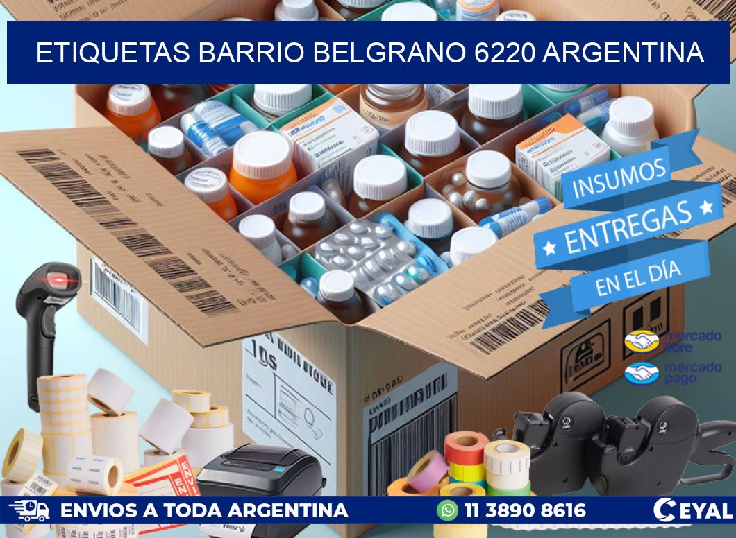 etiquetas barrio belgrano 6220 argentina