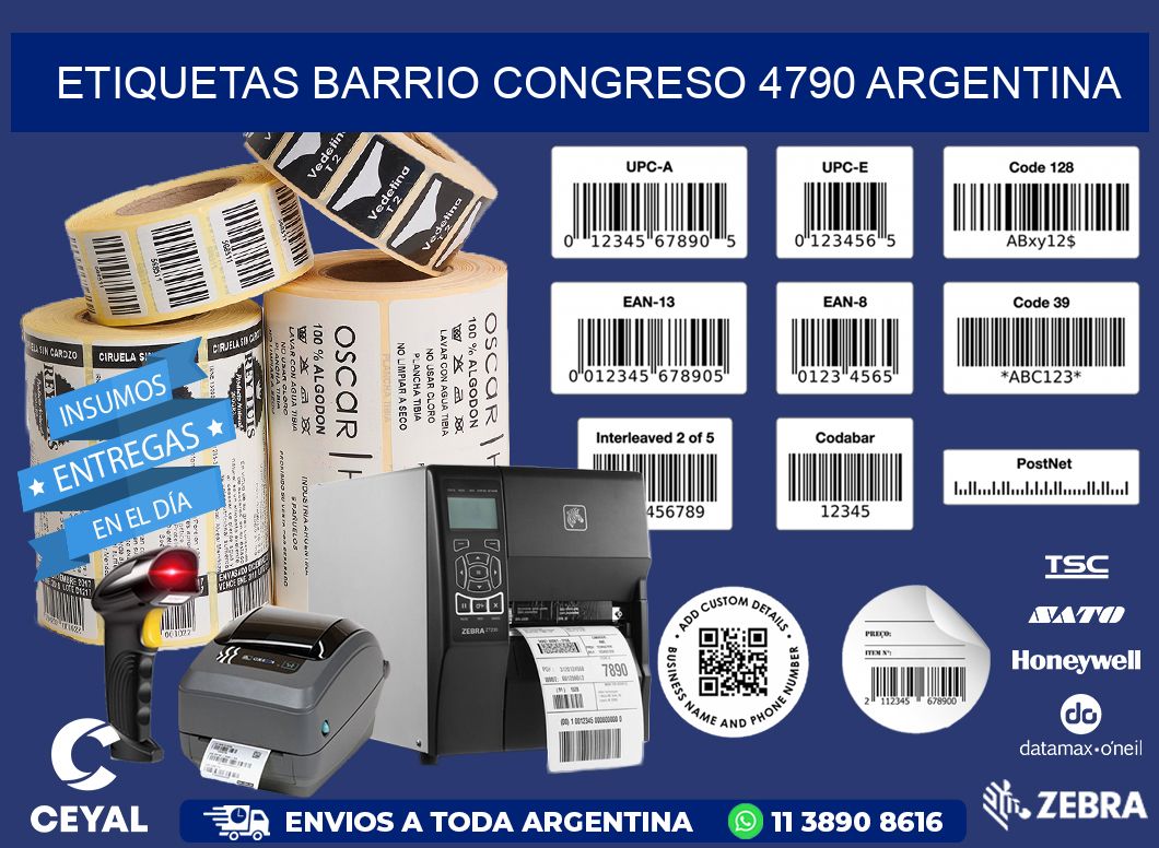 etiquetas barrio congreso 4790 argentina