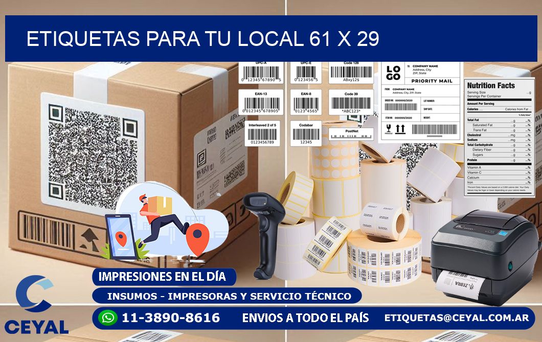 etiquetas para tu local 61 x 29