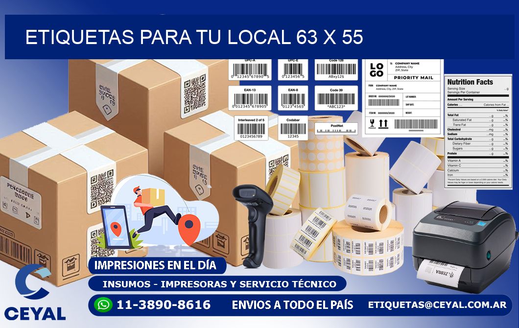 etiquetas para tu local 63 x 55