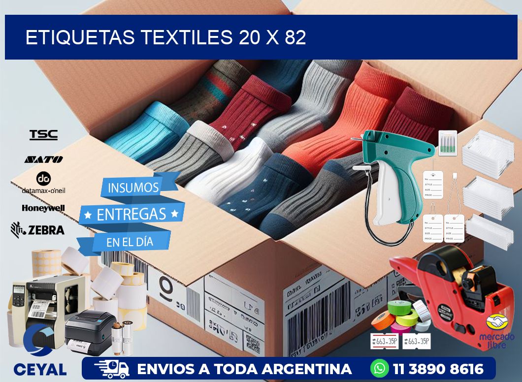 etiquetas textiles 20 x 82
