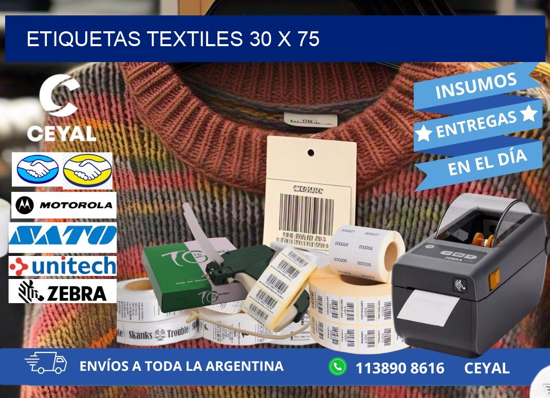 etiquetas textiles 30 x 75