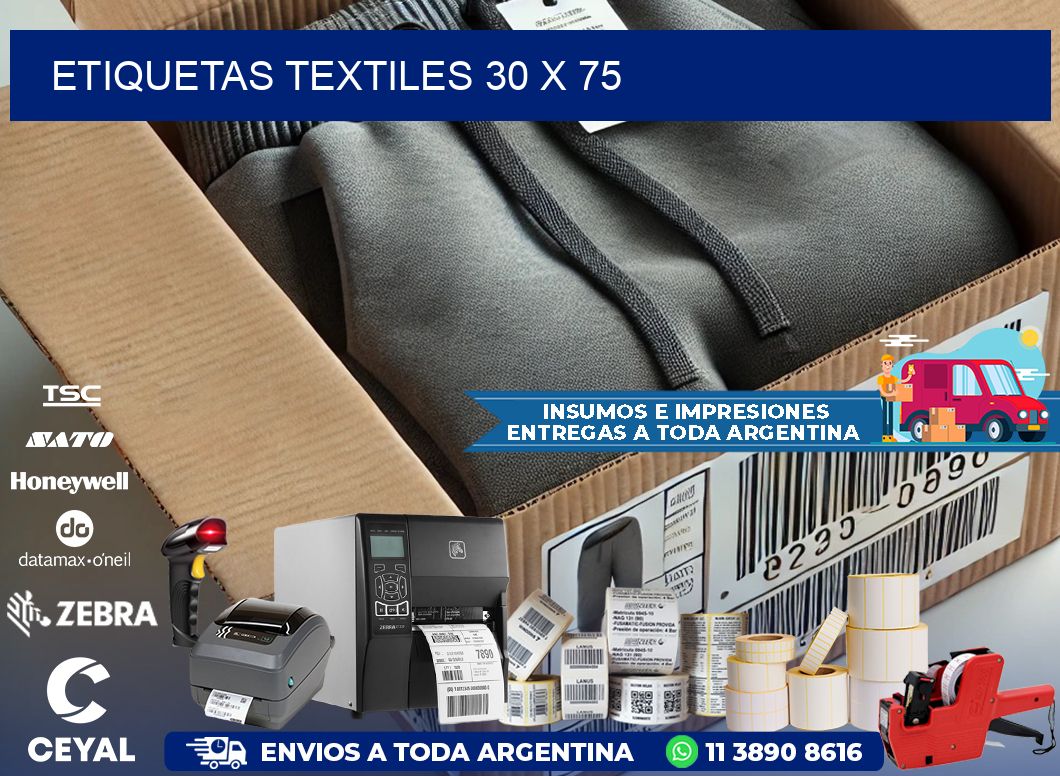 etiquetas textiles 30 x 75