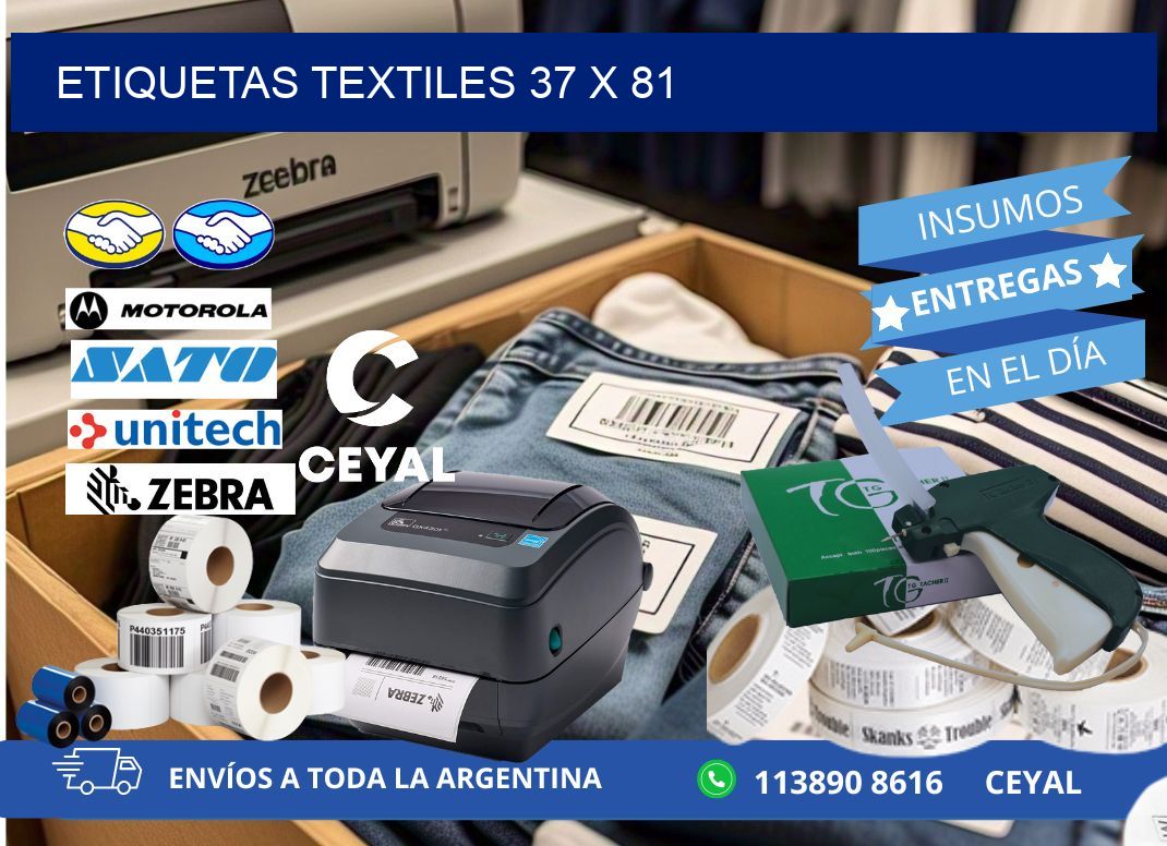 etiquetas textiles 37 x 81
