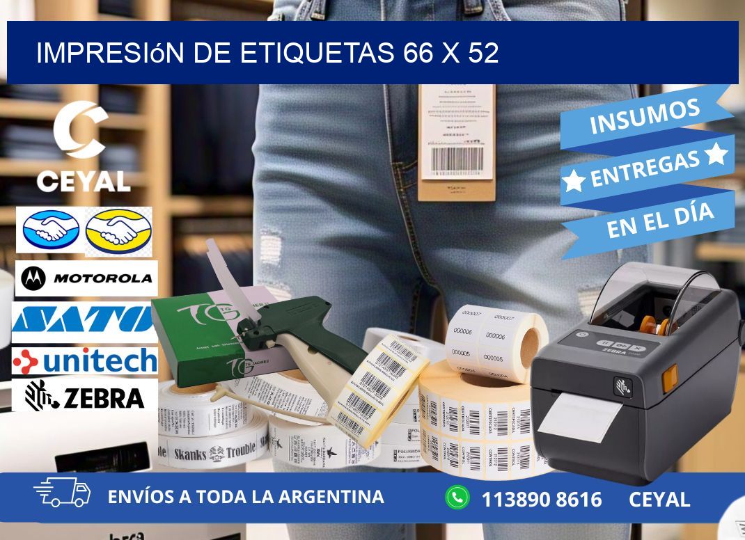 impresión de etiquetas 66 x 52