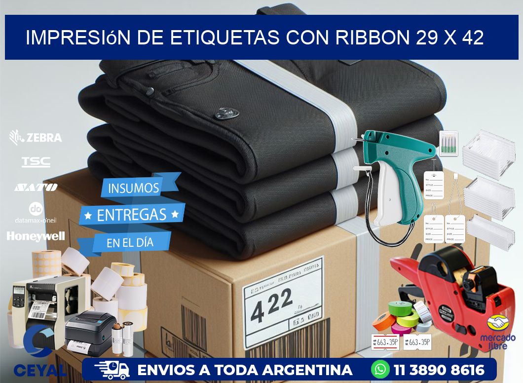 impresión de etiquetas con ribbon 29 x 42