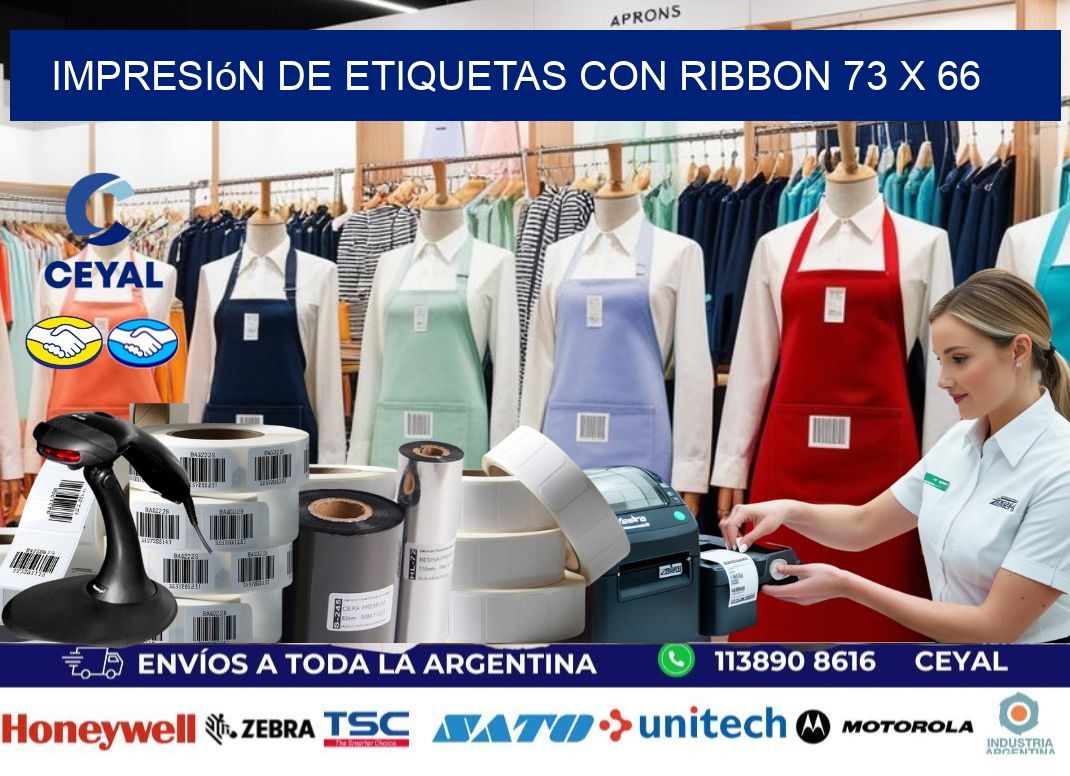 impresión de etiquetas con ribbon 73 x 66