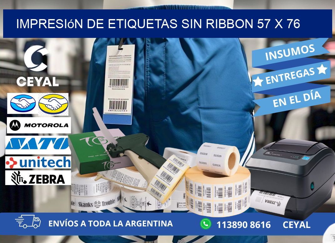 impresión de etiquetas sin ribbon 57 x 76