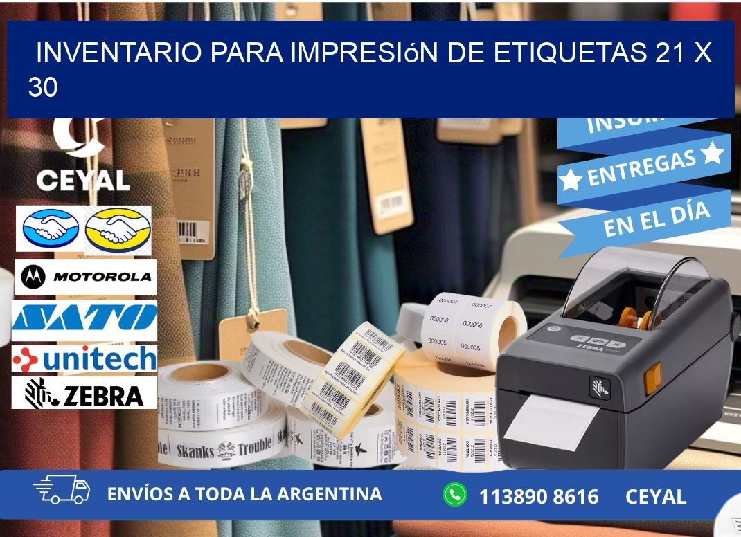 inventario para impresión de etiquetas 21 x 30