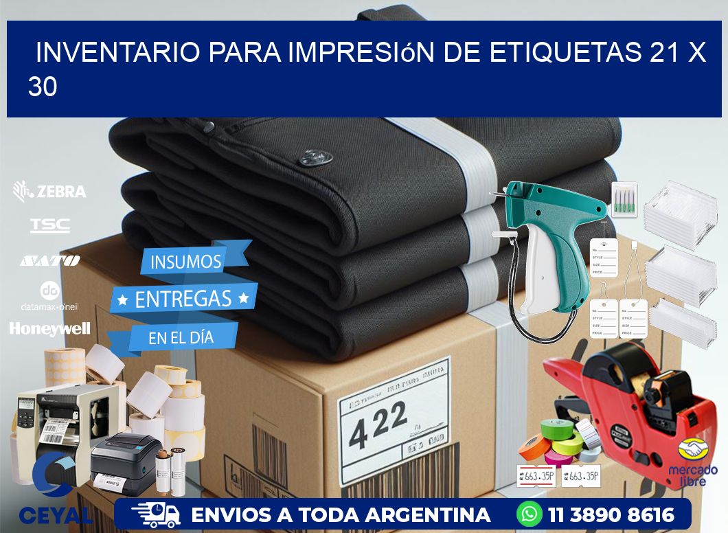inventario para impresión de etiquetas 21 x 30