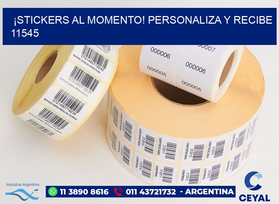 ¡Stickers al Momento! Personaliza y Recibe 11545