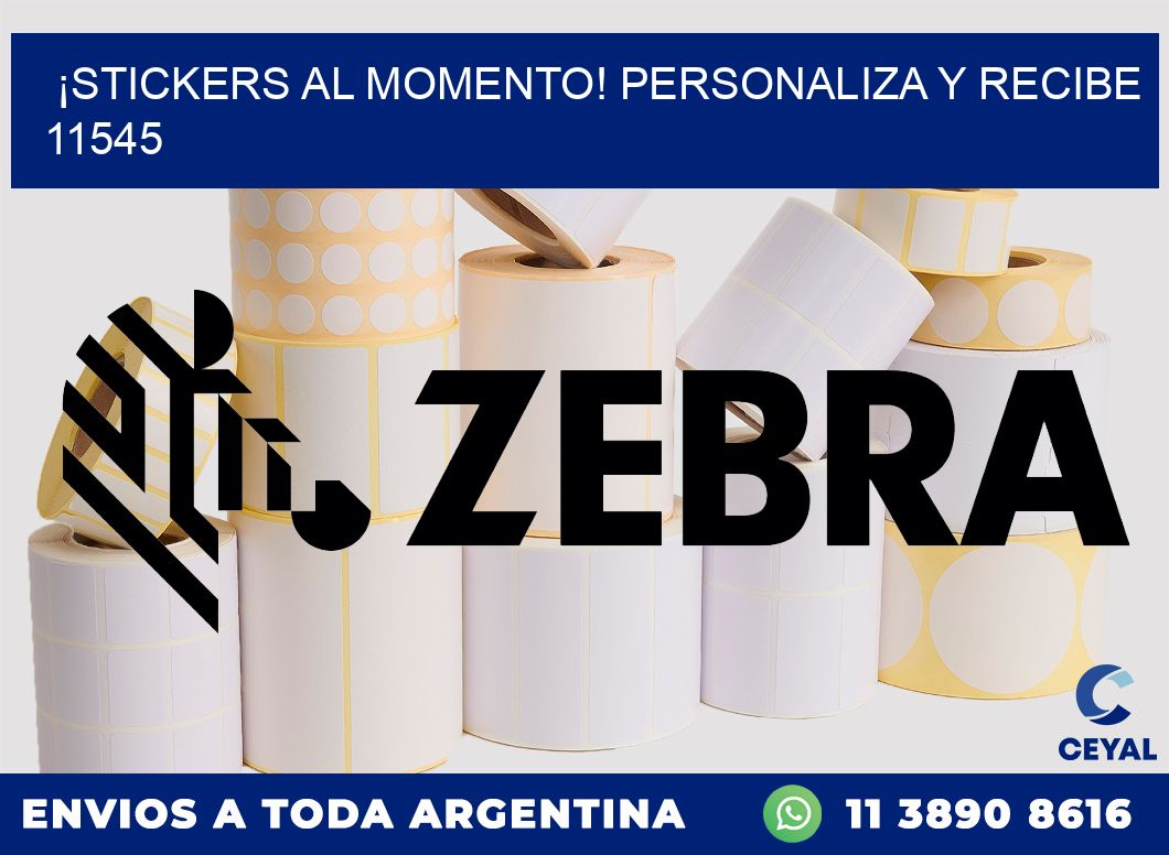 ¡Stickers al Momento! Personaliza y Recibe 11545