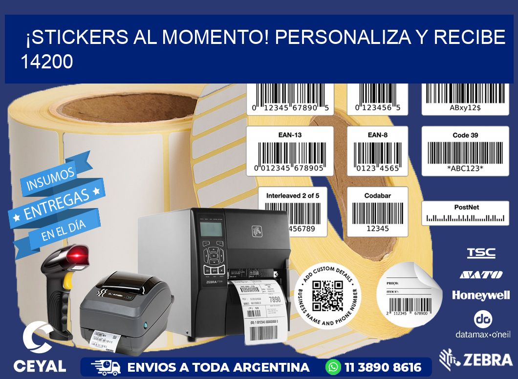 ¡Stickers al Momento! Personaliza y Recibe 14200