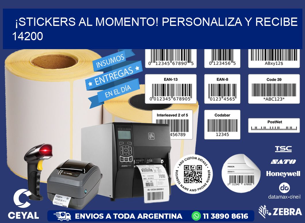 ¡Stickers al Momento! Personaliza y Recibe 14200