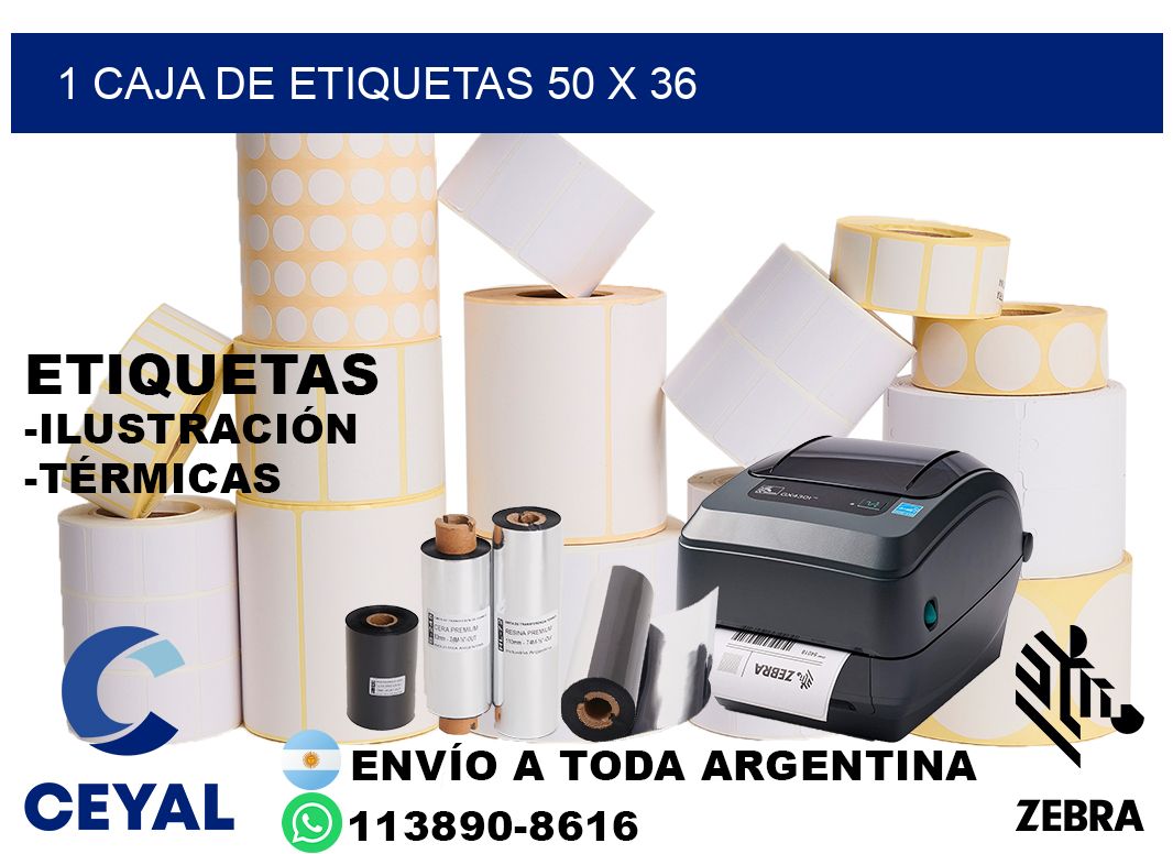1 caja de etiquetas 50 x 36