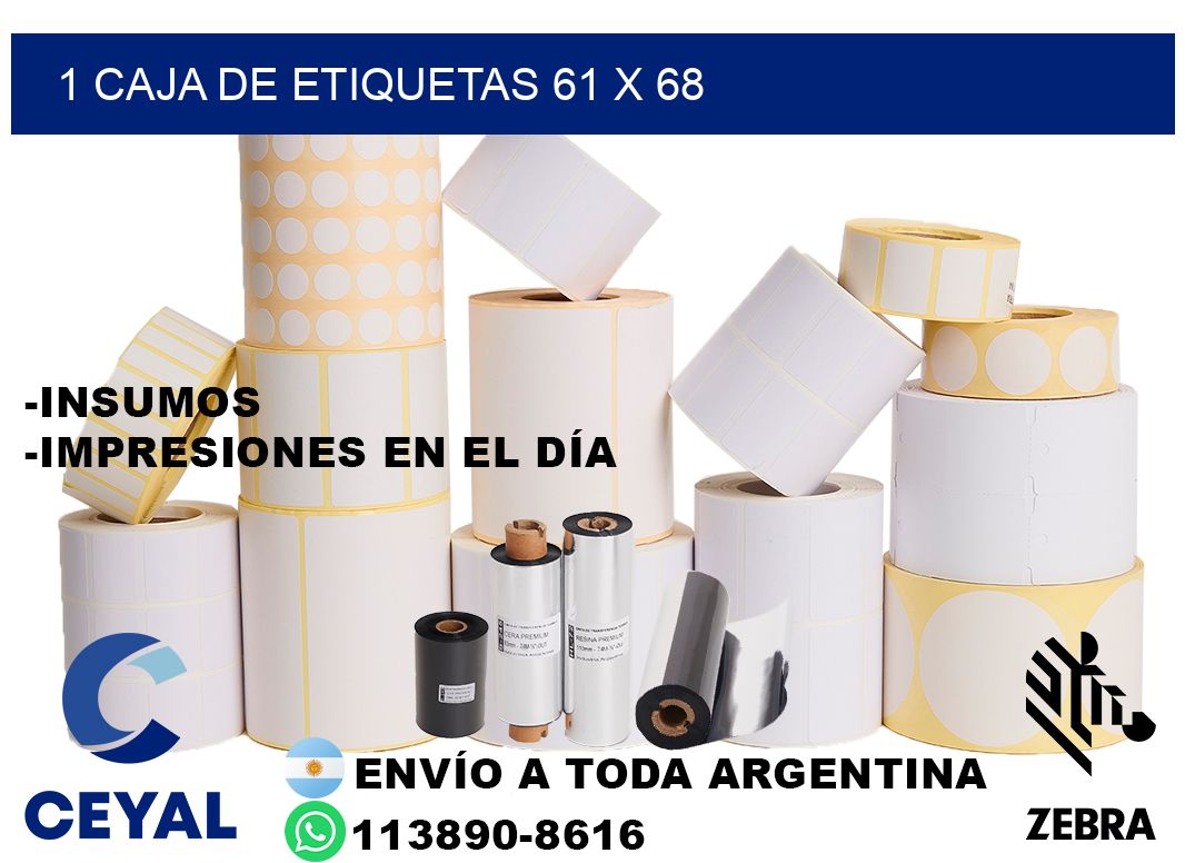 1 caja de etiquetas 61 x 68