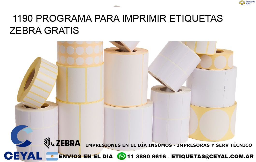 1190 Programa para imprimir etiquetas Zebra gratis