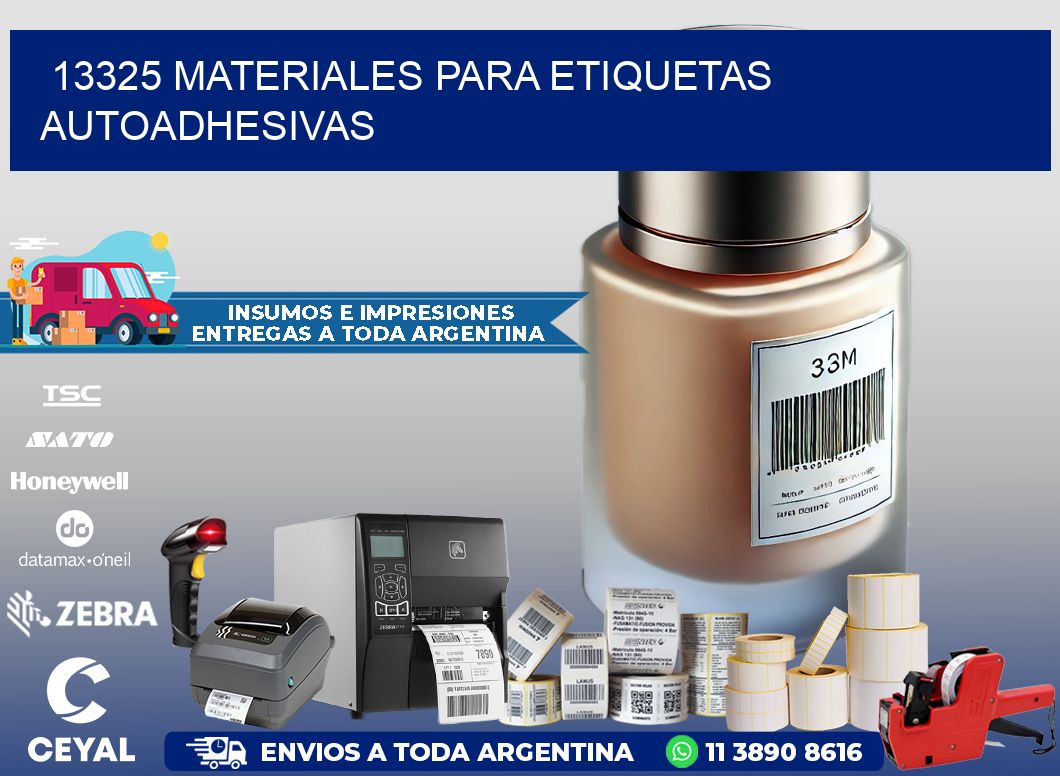 13325 materiales para etiquetas autoadhesivas