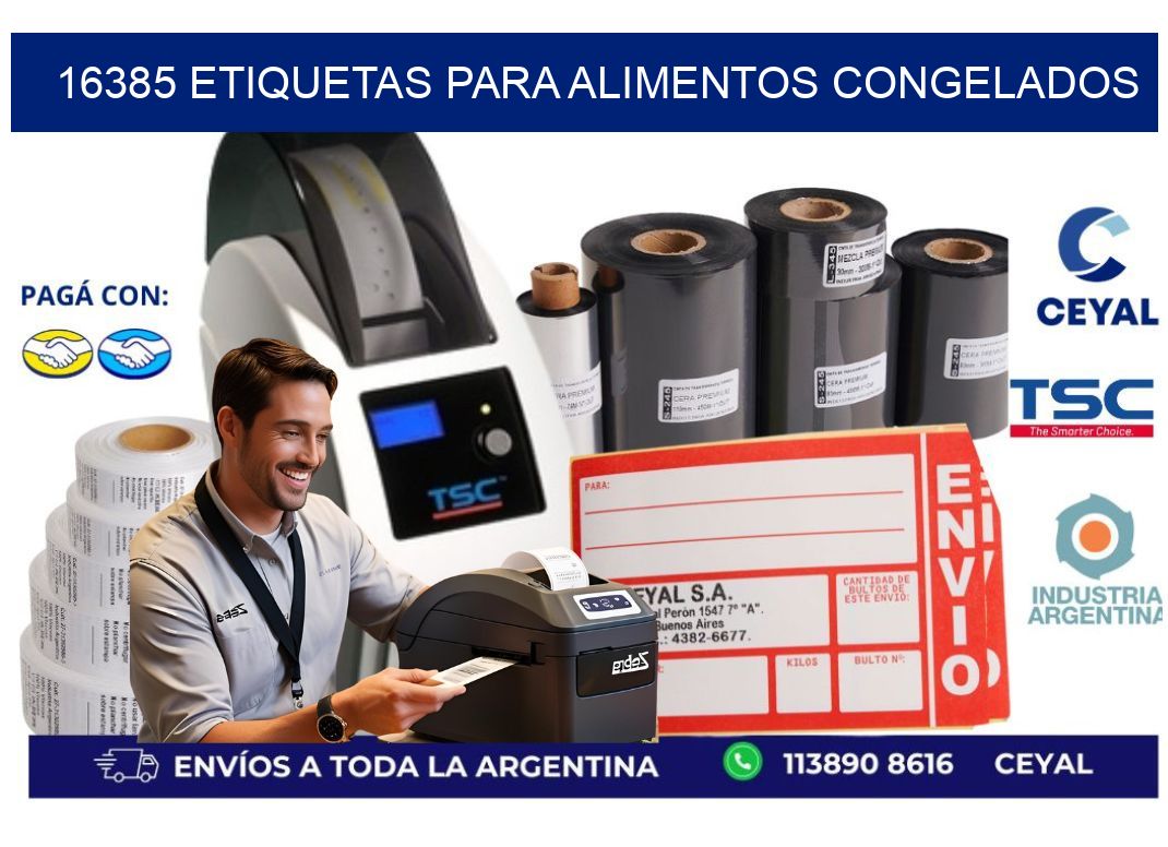 16385 Etiquetas para alimentos congelados