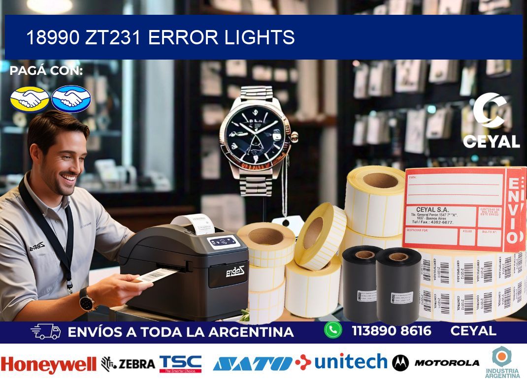 18990 ZT231 error lights