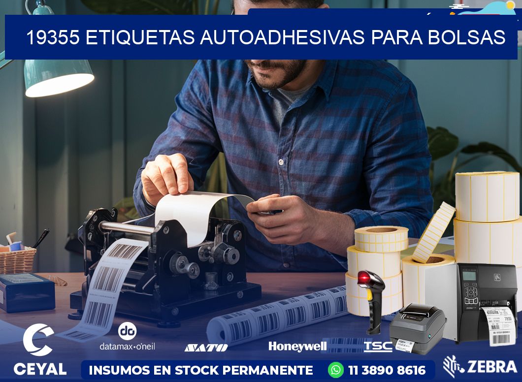 19355 etiquetas autoadhesivas para bolsas