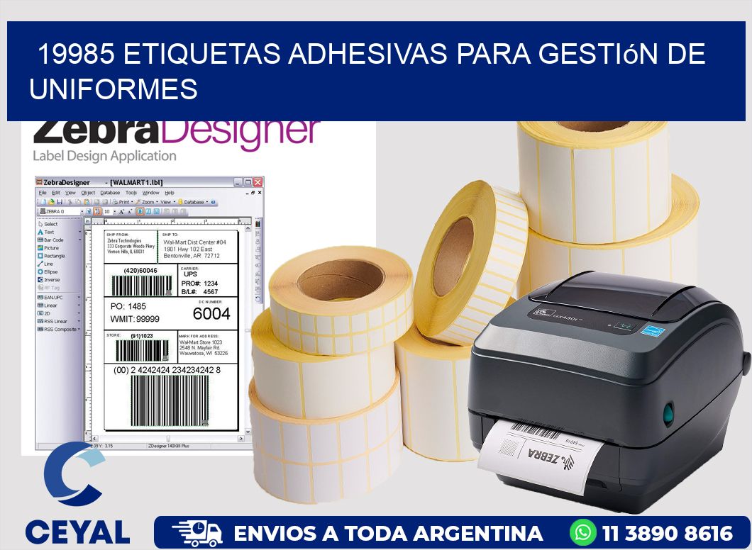 19985 Etiquetas adhesivas para gestión de uniformes