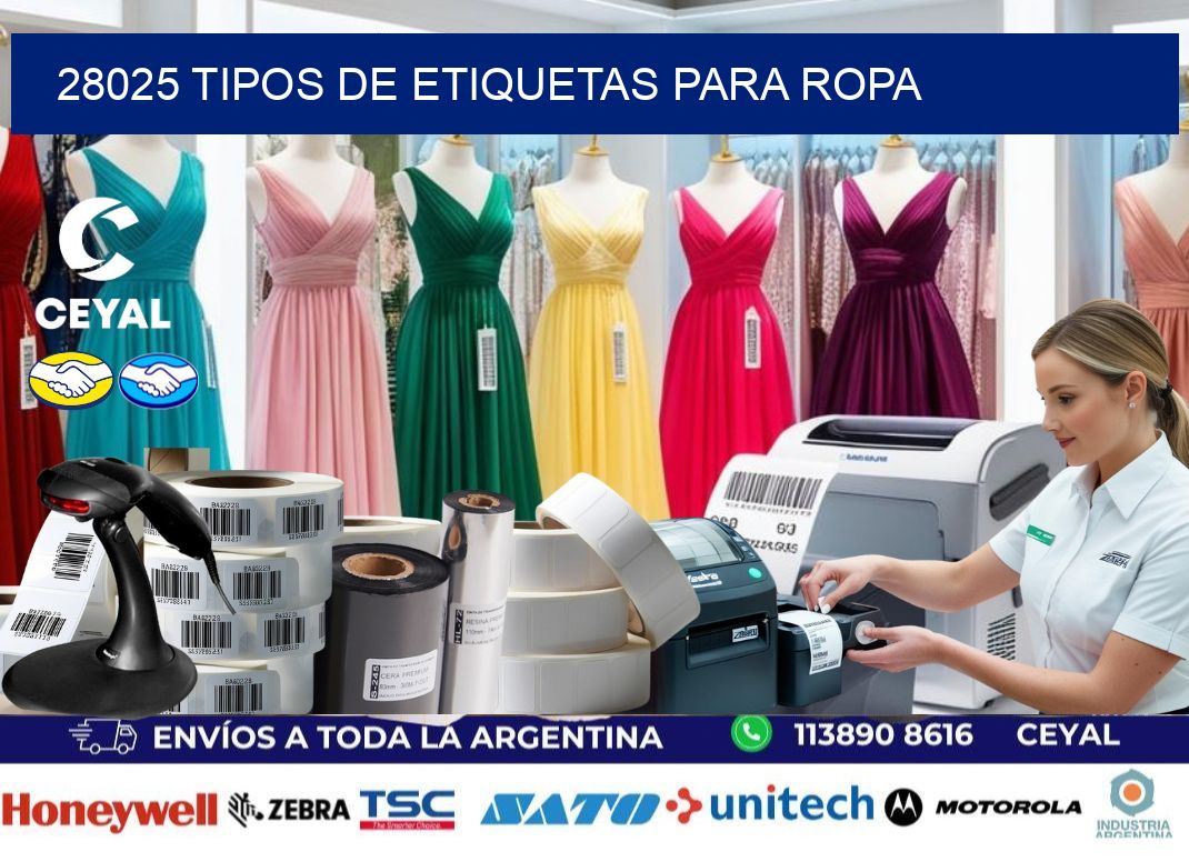 28025 tipos de etiquetas para ropa