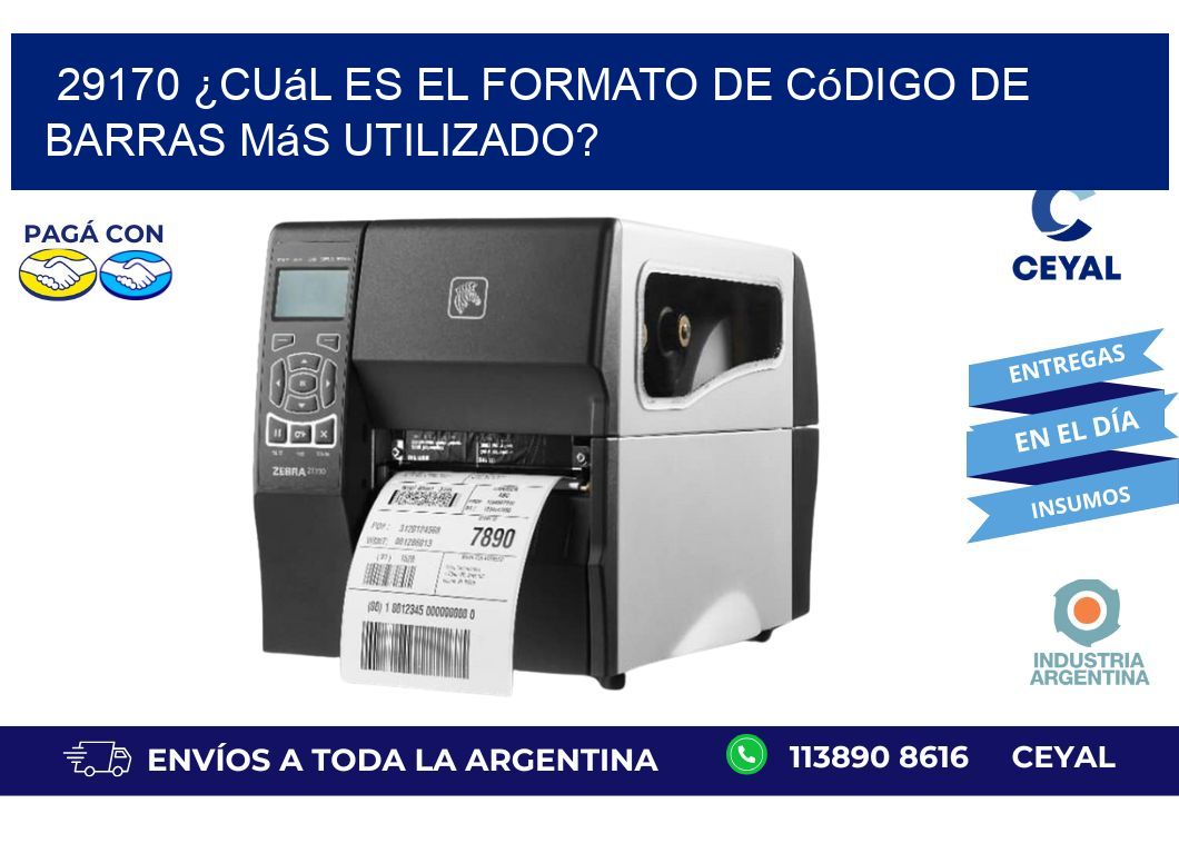 29170 ¿Cuál es el formato de código de barras más utilizado?