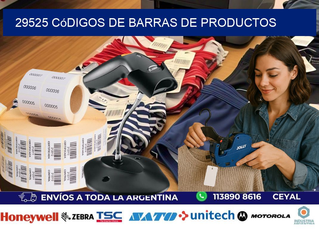 29525 Códigos de barras de productos