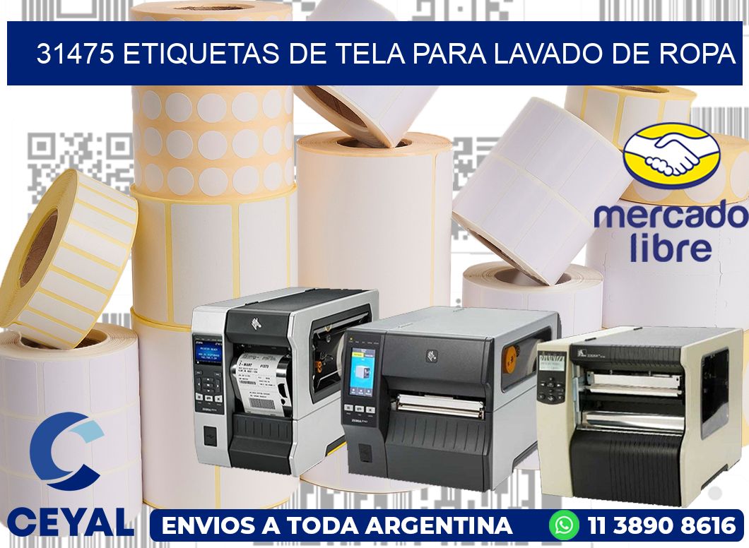31475 Etiquetas de tela para lavado de ropa