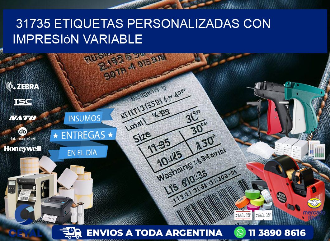 31735 etiquetas personalizadas con impresión variable