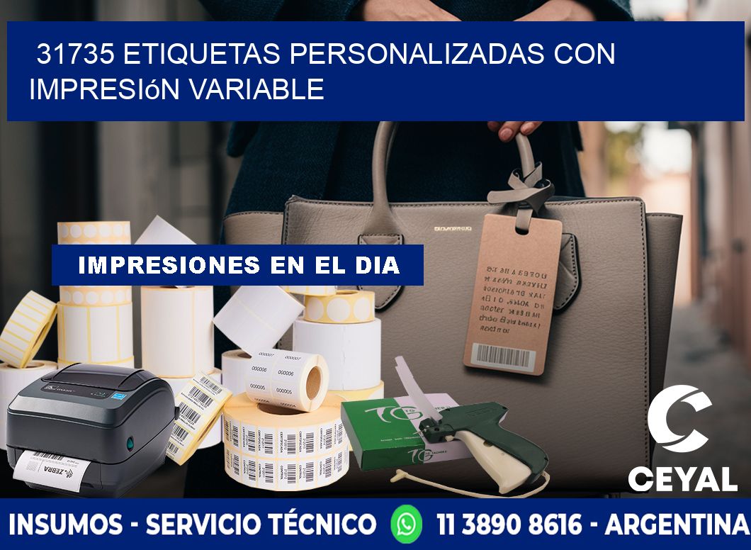 31735 etiquetas personalizadas con impresión variable