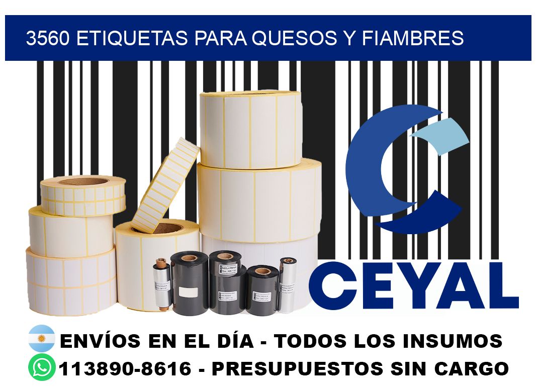 3560 Etiquetas para quesos y fiambres