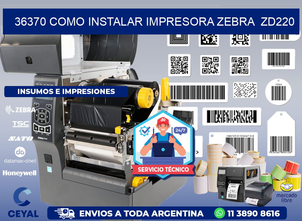 36370 Como instalar impresora Zebra  ZD220