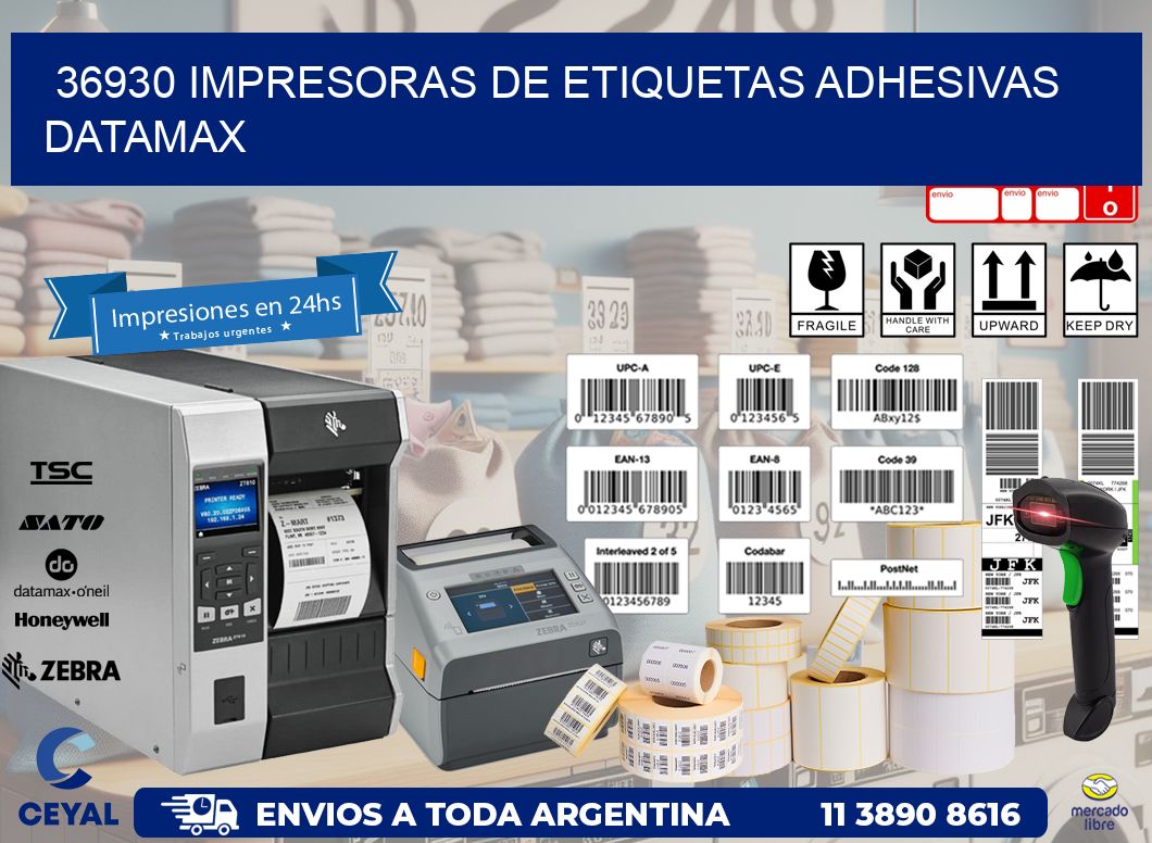 36930 impresoras de etiquetas adhesivas datamax